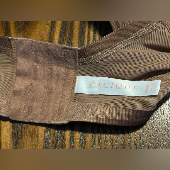 Cacique Lightly Lined Full Coverage Bra 42DDD brown tan Nude Underwire satin - Picture 8 of 13